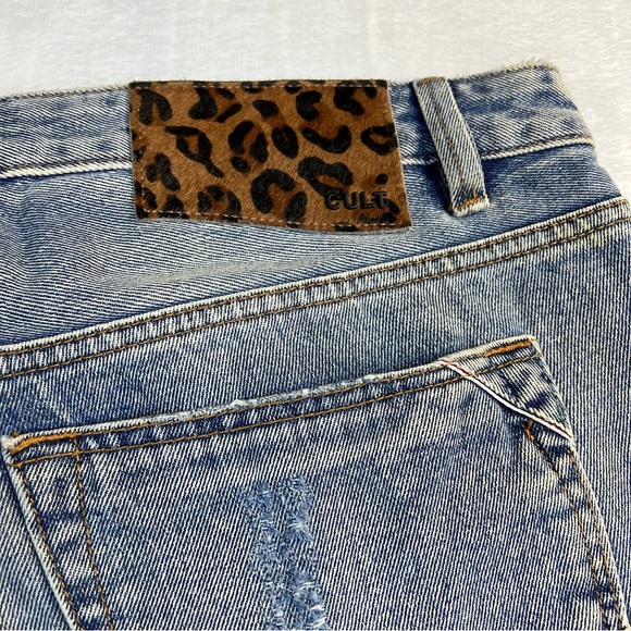 Cult of Individuality Rocked Slim Patches Jeans 38x33 - Picture 10 of 13